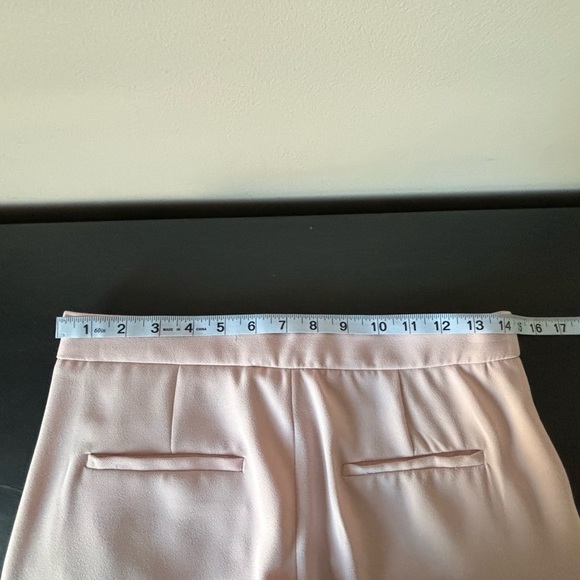 Zara Sz S Blogger’s Favourite Pastel Pink Trousers With Ruffles EUC - Picture 10 of 14
